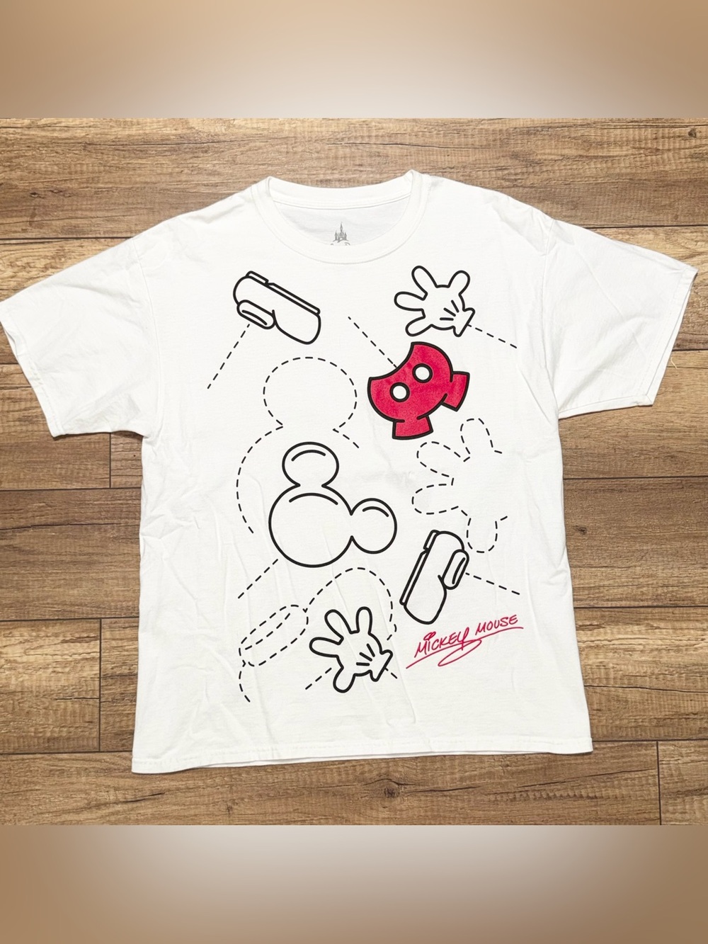 Disney Parks Hanes Mickey Mouse Limited Edition Classic White T Shirt Adult L